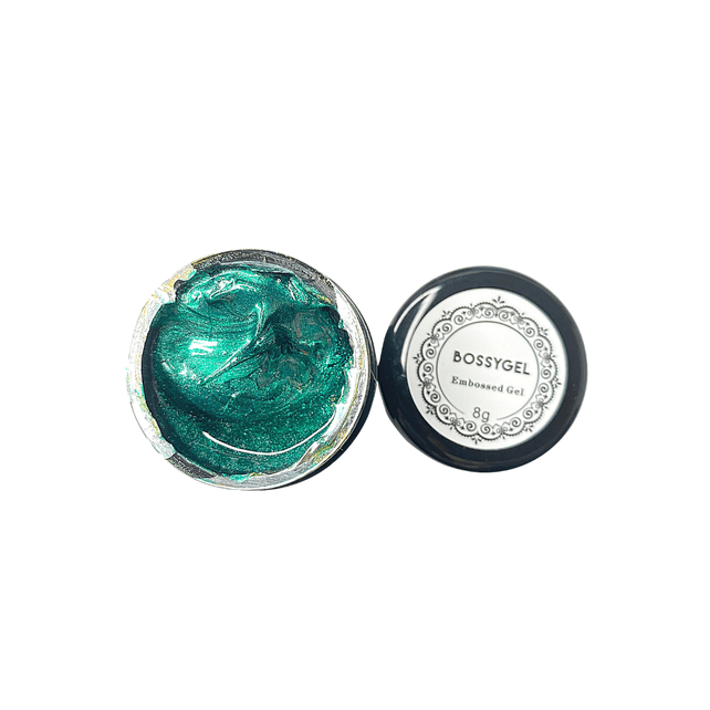 BOSSY - EMBOSSED Metallic Gel Paint - 07 - LIGHT GREEN - (8g) - Jessica Nail & Beauty Supply - Canada Nail Beauty Supply - GEL PAINT