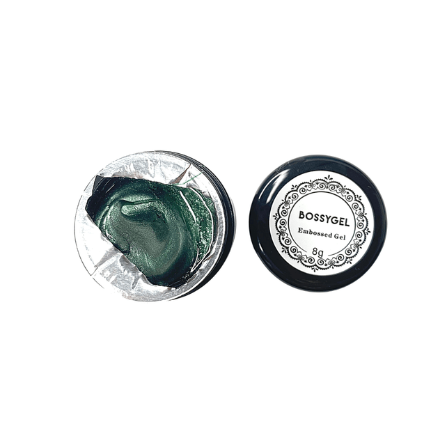 BOSSY - EMBOSSED Metallic Gel Paint - 11 - GREEN - (8g) - Jessica Nail & Beauty Supply - Canada Nail Beauty Supply - GEL PAINT
