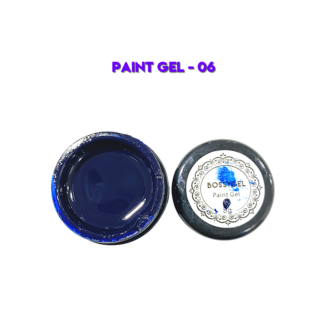 BOSSY - PAINT GEL #06 - DARK BLUE - 8G - Jessica Nail & Beauty Supply - Canada Nail Beauty Supply - GEL PAINT