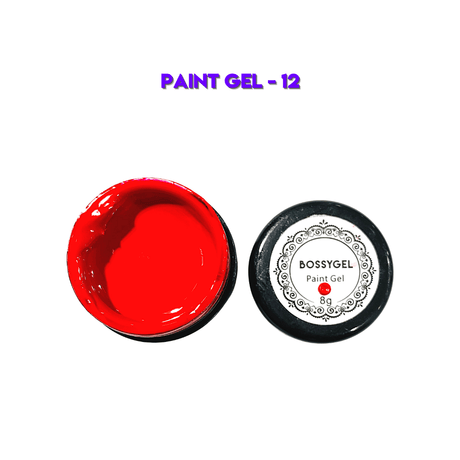 BOSSY - PAINT GEL #07 - RED - 8G - Jessica Nail & Beauty Supply - Canada Nail Beauty Supply - GEL PAINT