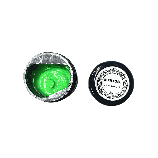 BOSSY - TEXTURE Gel Paint - 10 - NEON GREEN (8g) - Jessica Nail & Beauty Supply - Canada Nail Beauty Supply - TEXTURE GEL PAINT