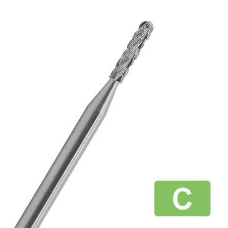 JNBS Carbide Bit Safety Cuticle Silver Round Bit (3/32") C09106