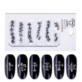 JNBS Nail Charm Metal Cross Bundles Set