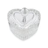 JNBS Empty Crystal HEART Glass Dappen Dish Lid Bowl (Assorted Color)