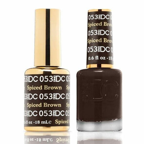 DND DC Duo Gel Matching Color - 053 SPICED BROWN - Jessica Nail & Beauty Supply - Canada Nail Beauty Supply - DND DC DUO
