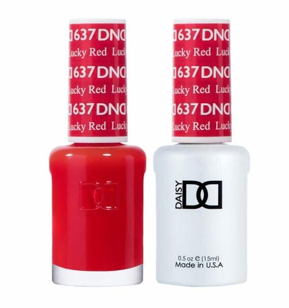 DND Duo Gel Matching Color - 637 Lucky Red - Jessica Nail & Beauty Supply - Canada Nail Beauty Supply - DND DUO