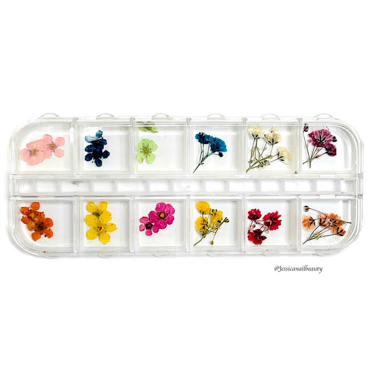 JNBS Nail Art Dried Flower Set 07 ( Box of 12 Colors)