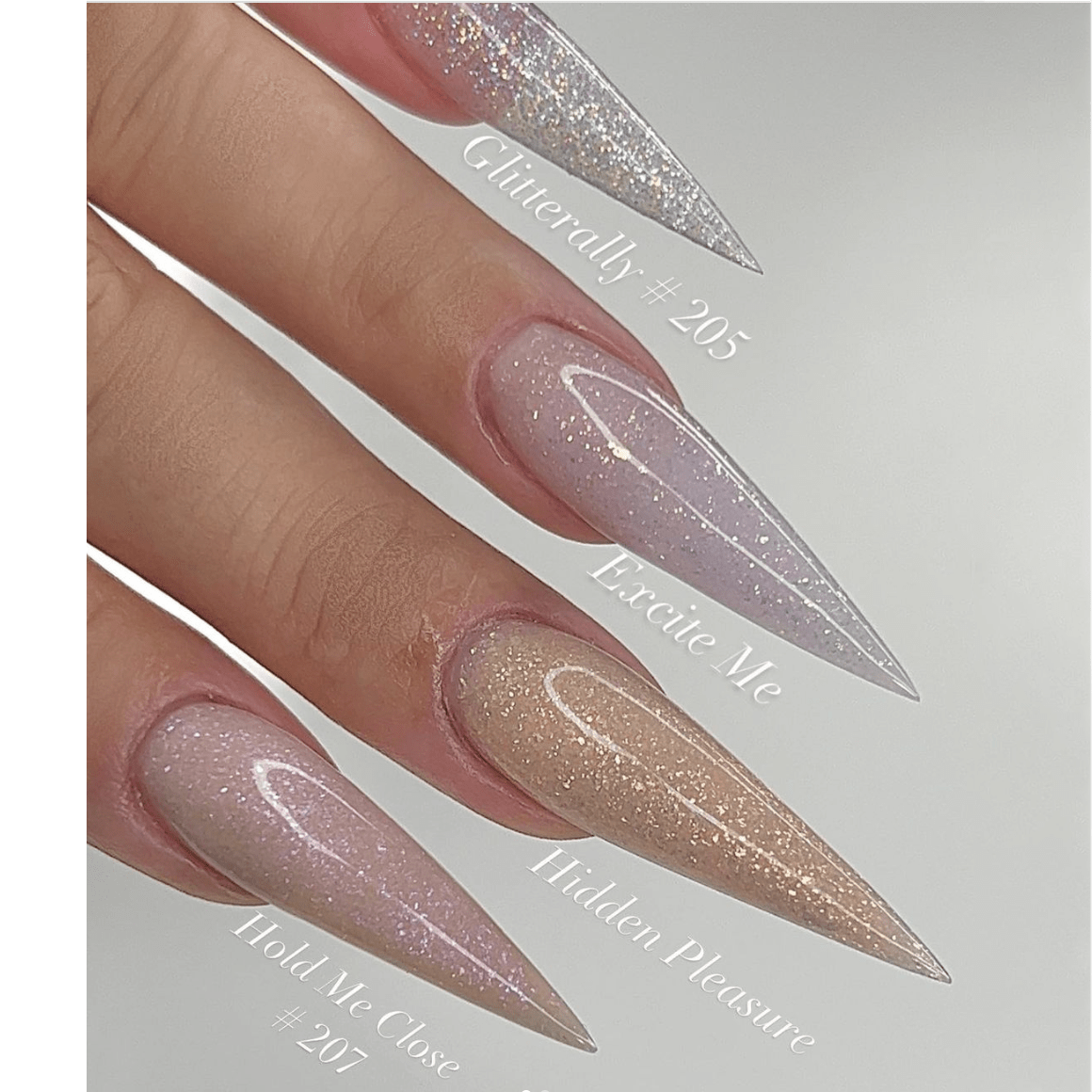 V Beauty Pure Acrylic Powder 0.5 oz 205 Glitterally