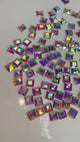 JNBS Crystal Rhinestone Square Flatback Crystal AB