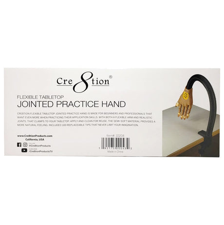 Cre8tion Flexible Tabletop Jointed Practice Hand with Long Clamp