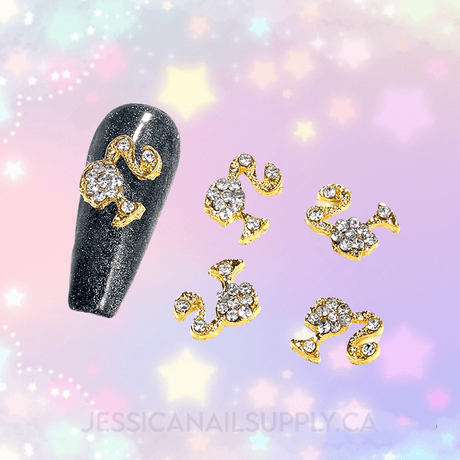 JNBS Gold Crystal Nail Charm (5 Styles)