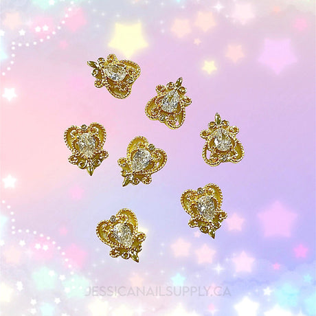 JNBS Gold Crystal Nail Charm (5 Styles)