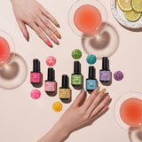 Bio Seaweed Gel Here's To You! Terrazzo Gel Polish Jelly Collection