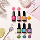 Bio Seaweed Gel Here's To You! Terrazzo Gel Polish Jelly Collection