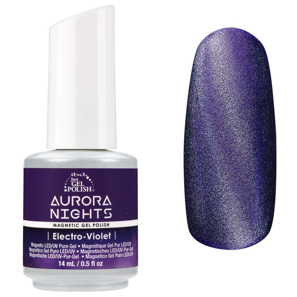 IBD Gel Polish AURORA NIGHTS Magnetic Cat Eye Electro Violet