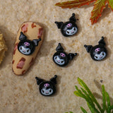 JNBS Nail Charm Kawaii Bad Kitty Black