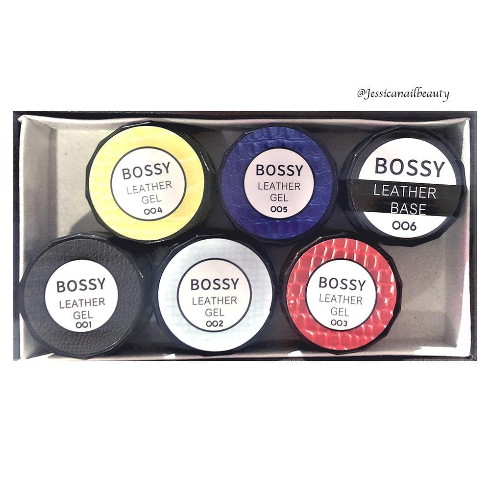 BOSSY - PAINT GEL - Leather Effect (Set of 6 Jars) - Jessica Nail & Beauty Supply - Canada Nail Beauty Supply - GEL PAINT
