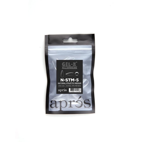 Apres Refill Bags (50pcs) Natural Stiletto Medium Tips