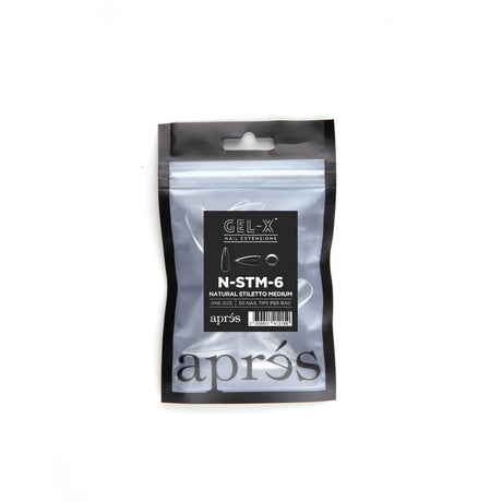 Apres Refill Bags (50pcs) Natural Stiletto Medium Tips