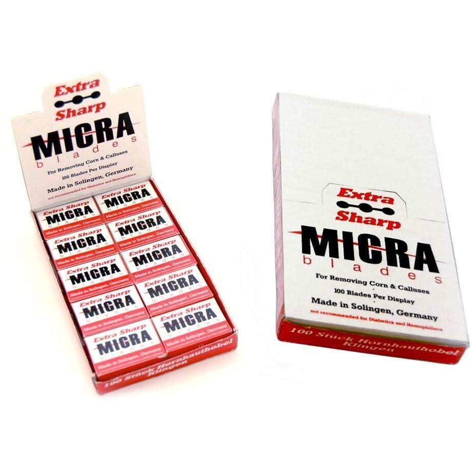 Micra Pedicure Blade Removing Callus (Pack of 10 boxes)