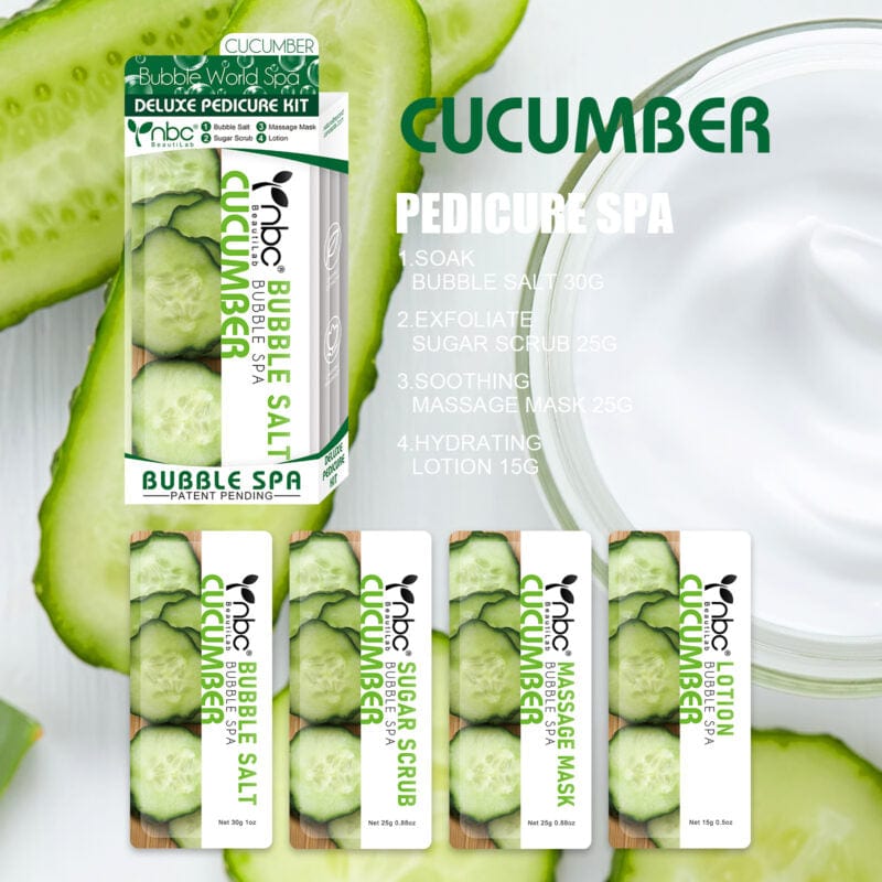 NBC BeautiLab BUBBLE SPA Deluxe Pedicure Kit (4Step) CUCUMBER