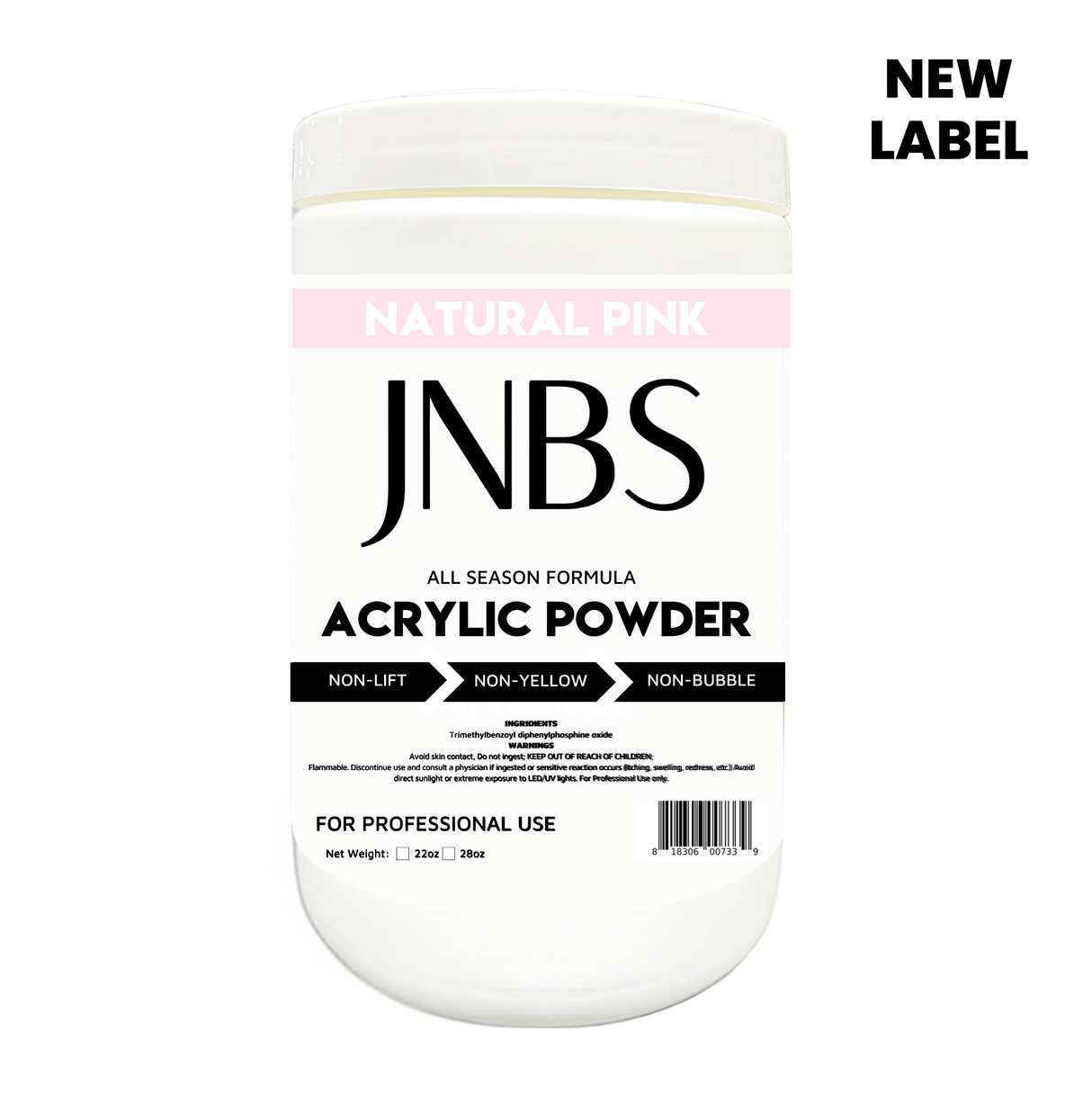 JNBS Acrylic Powder NATURAL PINK