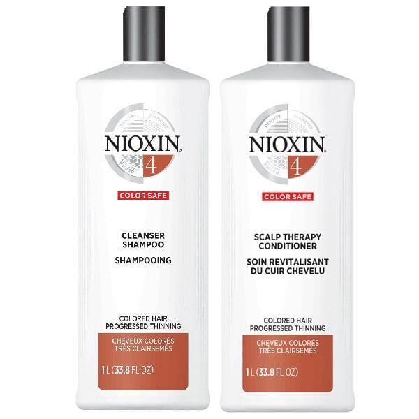 NIOXIN #4 Color Safe - Colored Hair Progressed Thinning (Set of 2 Steps) - Jessica Nail & Beauty Supply - Canada Nail Beauty Supply - SHAMPOO & CONDITIONER