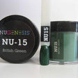 NUGENESIS - Nail Dipping Color Powder 43g NU 15 British Green - Jessica Nail & Beauty Supply - Canada Nail Beauty Supply - NuGenesis POWDER