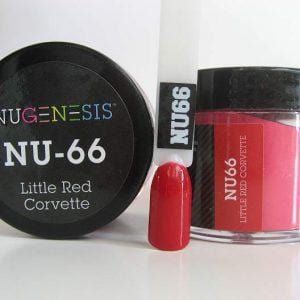 NUGENESIS - Nail Dipping Color Powder 43g NU 66 Little Red Corvette - Jessica Nail & Beauty Supply - Canada Nail Beauty Supply - NuGenesis POWDER