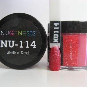 NUGENESIS - Nail Dipping Color Powder 43g NU 114 Stellar Red - Jessica Nail & Beauty Supply - Canada Nail Beauty Supply - NuGenesis POWDER