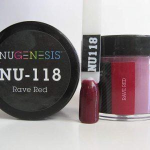 NUGENESIS - Nail Dipping Color Powder 43g NU 118 Rave Red - Jessica Nail & Beauty Supply - Canada Nail Beauty Supply - NuGenesis POWDER