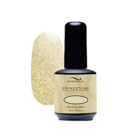 Rhinestone Gel Bio Seaweed - #R2 Gold Bar - Jessica Nail & Beauty Supply - Canada Nail Beauty Supply - Sparkle Gel
