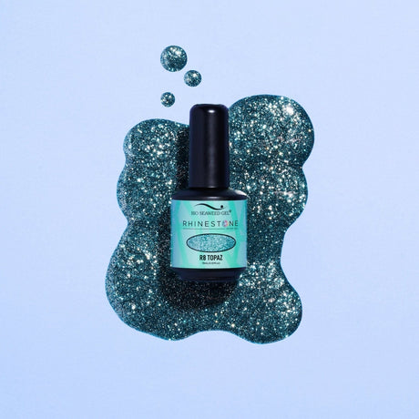 Rhinestone Gel Bio Seaweed - #R8 Topaz - Jessica Nail & Beauty Supply - Canada Nail Beauty Supply - Sparkle Gel
