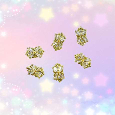 JNBS Gold Crystal Nail Charm (5 Styles)