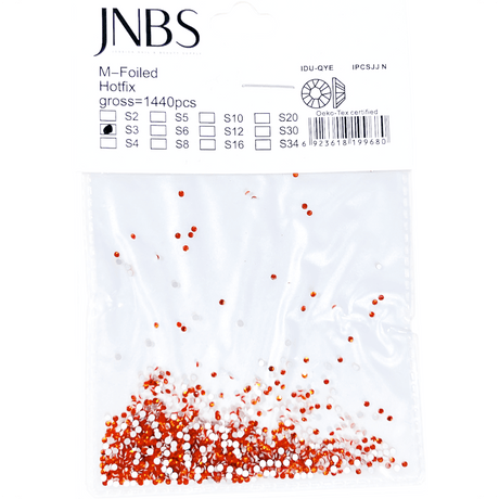 JNBS Round Flatback Rhinestone Orange