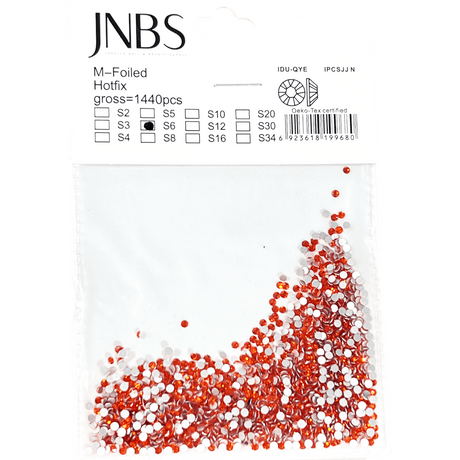 JNBS Round Flatback Rhinestone Orange