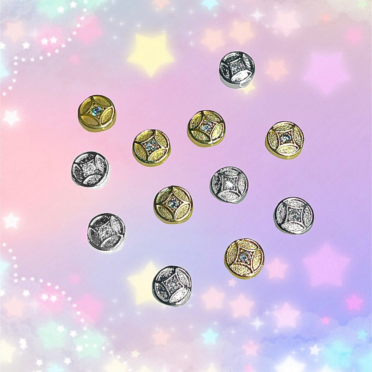 JNBS Nail Charm Crystal Round (5pcs)