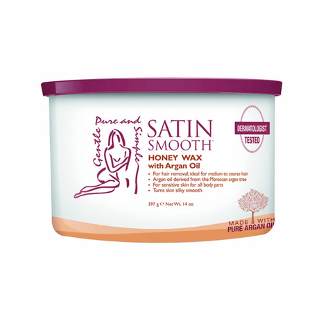Satin Smooth - Soft Wax #Honey with Argan Oil (14oz) - Jessica Nail & Beauty Supply - Canada Nail Beauty Supply - Soft Wax