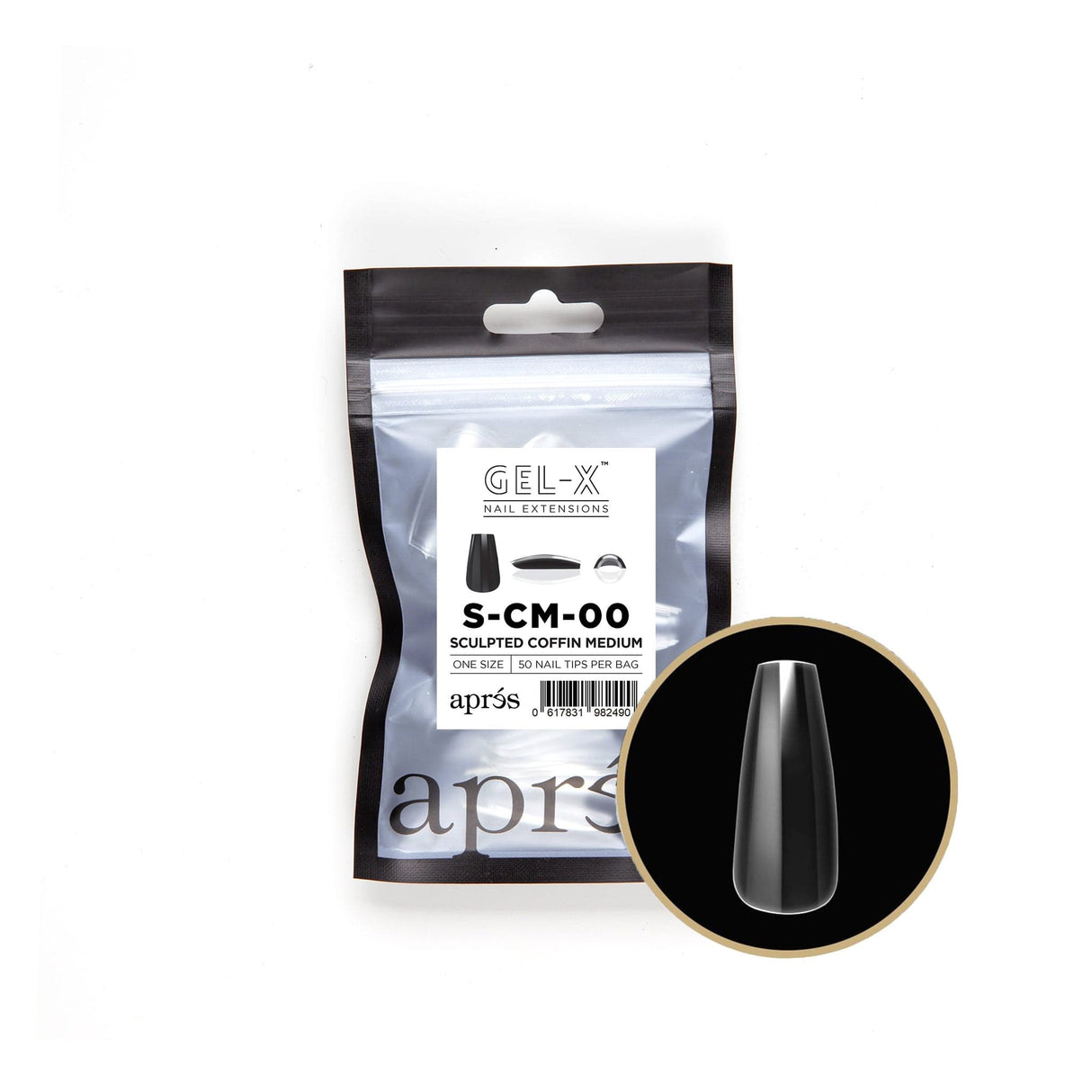 Apres Refill Bags (50pcs) Sculpted Coffin Medium