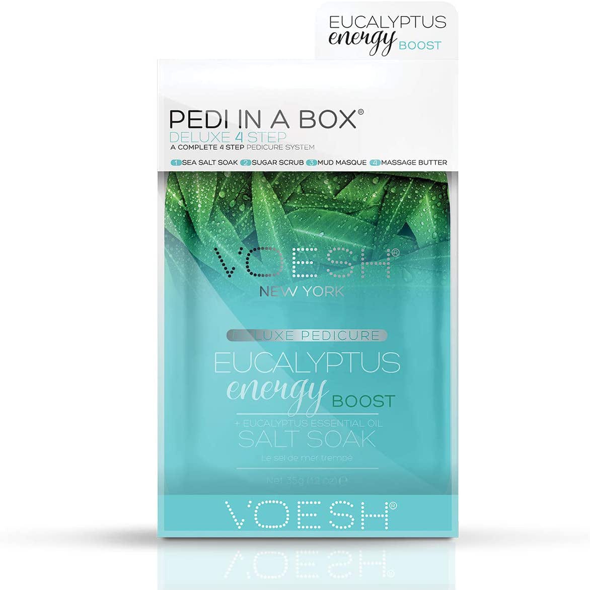 VOESH Pedi In A Box Deluxe 4 Step Eucalyptus Energy Boost