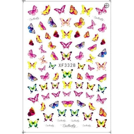 Nail Sticker - Butterfly - XF3328 - Jessica Nail & Beauty Supply - Canada Nail Beauty Supply - NAIL STICKER