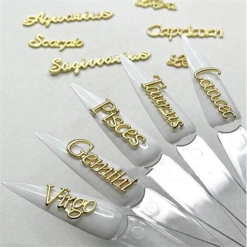 JNBS Zodiac Word Metal Charm